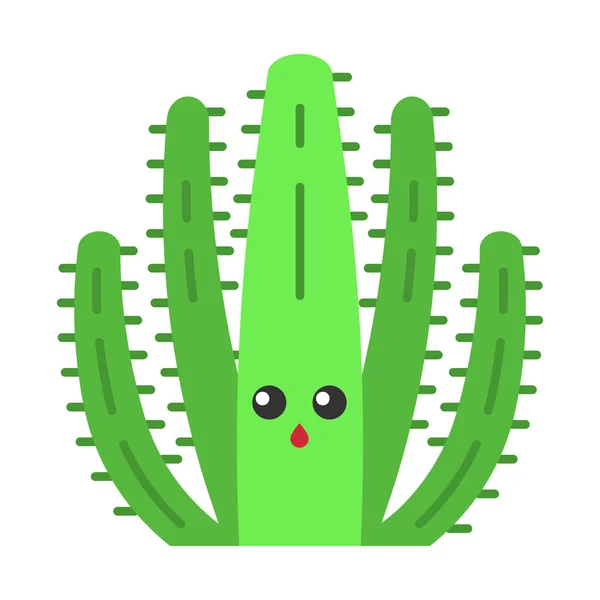 Organ rury Kaktus płaski projekt długi cień kolor ikona — Wektor stockowy