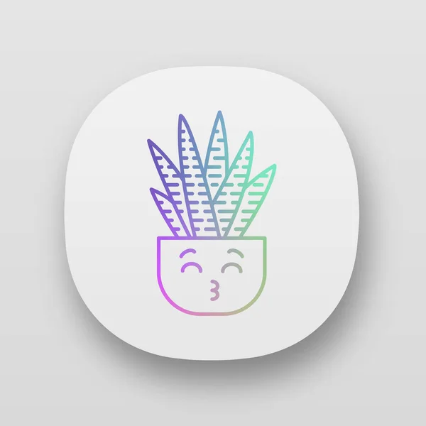 Zebra cactus app pictogram — Stockvector