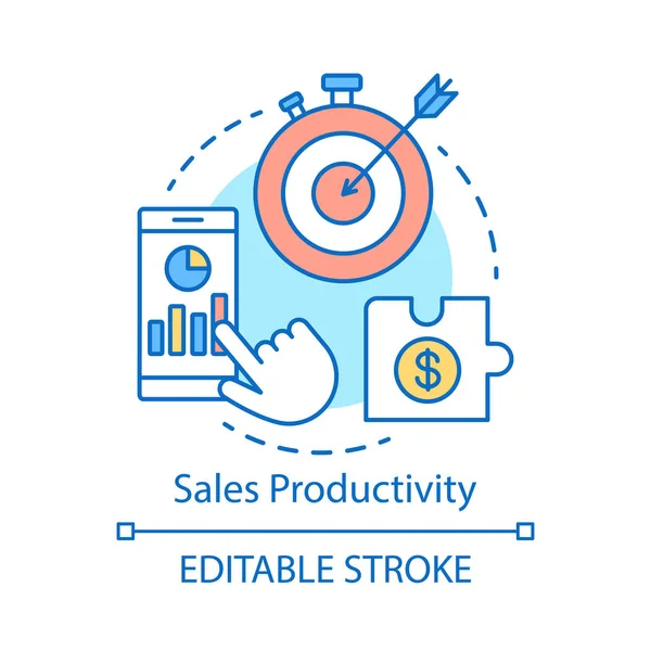 Icono concepto de productividad de ventas — Vector de stock