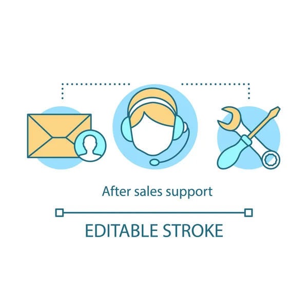 Pictogram after sales support concept — Stockvector