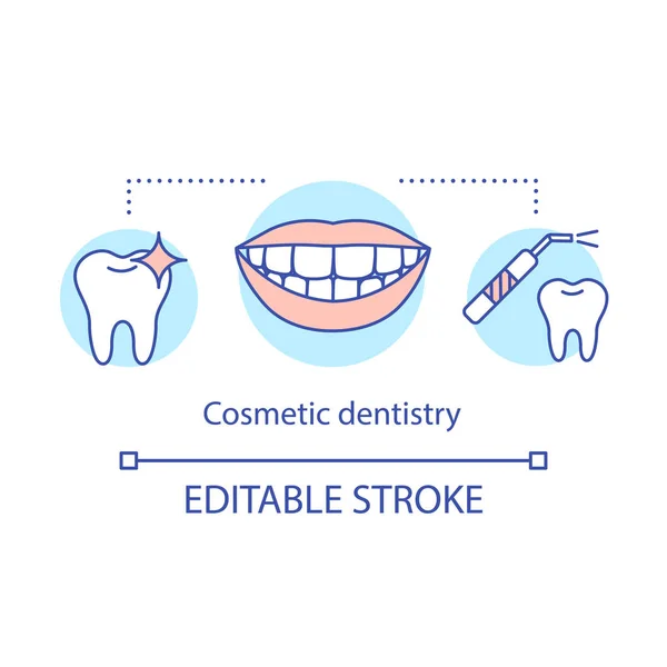 Kozmetikai fogászat-koncepció ikon — Stock Vector