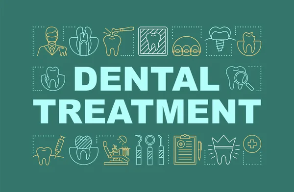 Dental treatment word concepts banner — Stock Vector
