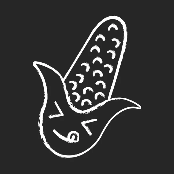 Кукурузный милый персонаж кавайи-мел — стоковый вектор