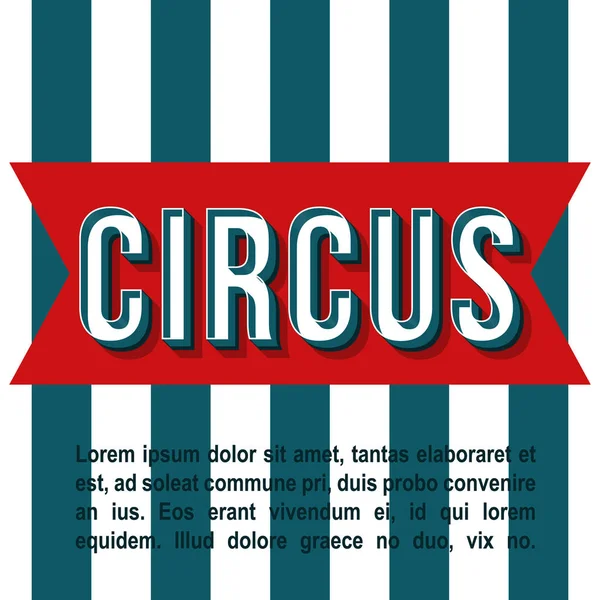 Circus Vintage 3D vektor betűkkel — Stock Vector
