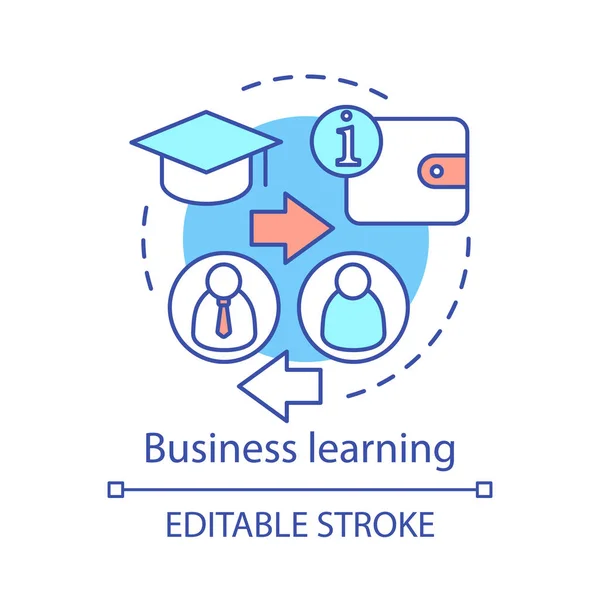 Ícone de conceito de aprendizagem empresarial — Vetor de Stock