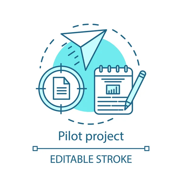 Ikon för pilot projekt koncept — Stock vektor