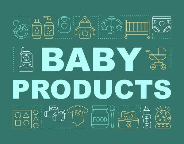 Bebê produtos conceitos banner — Vetor de Stock