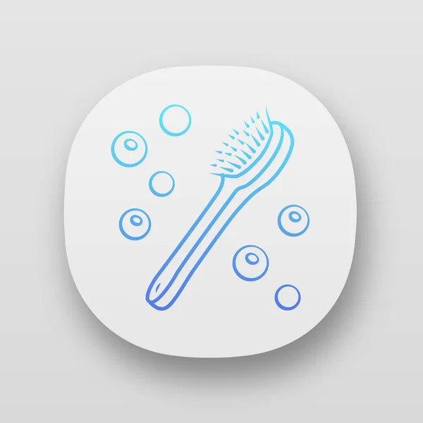 Natural cepillo de baño icono de aplicación — Archivo Imágenes Vectoriales