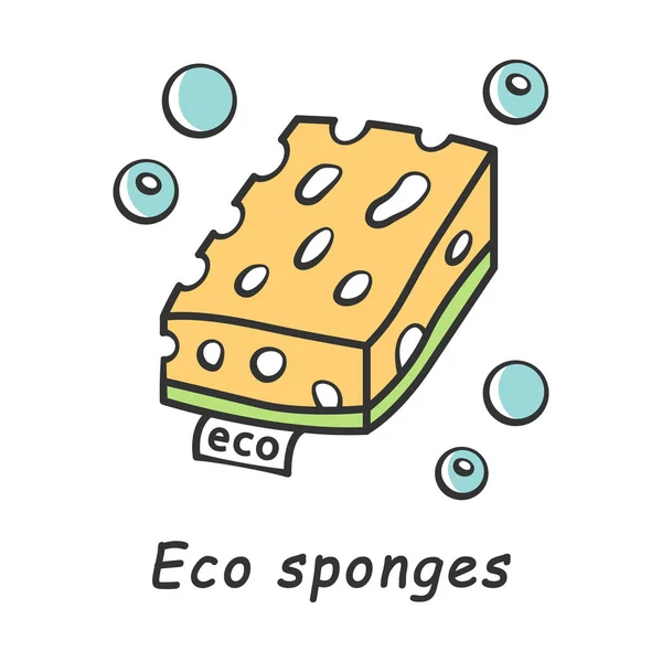 Eco svampar färg ikon — Stock vektor