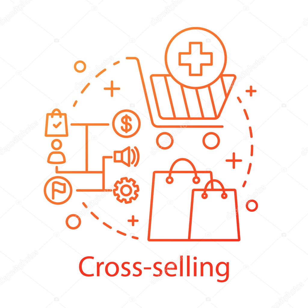 Cross-selling concept icon