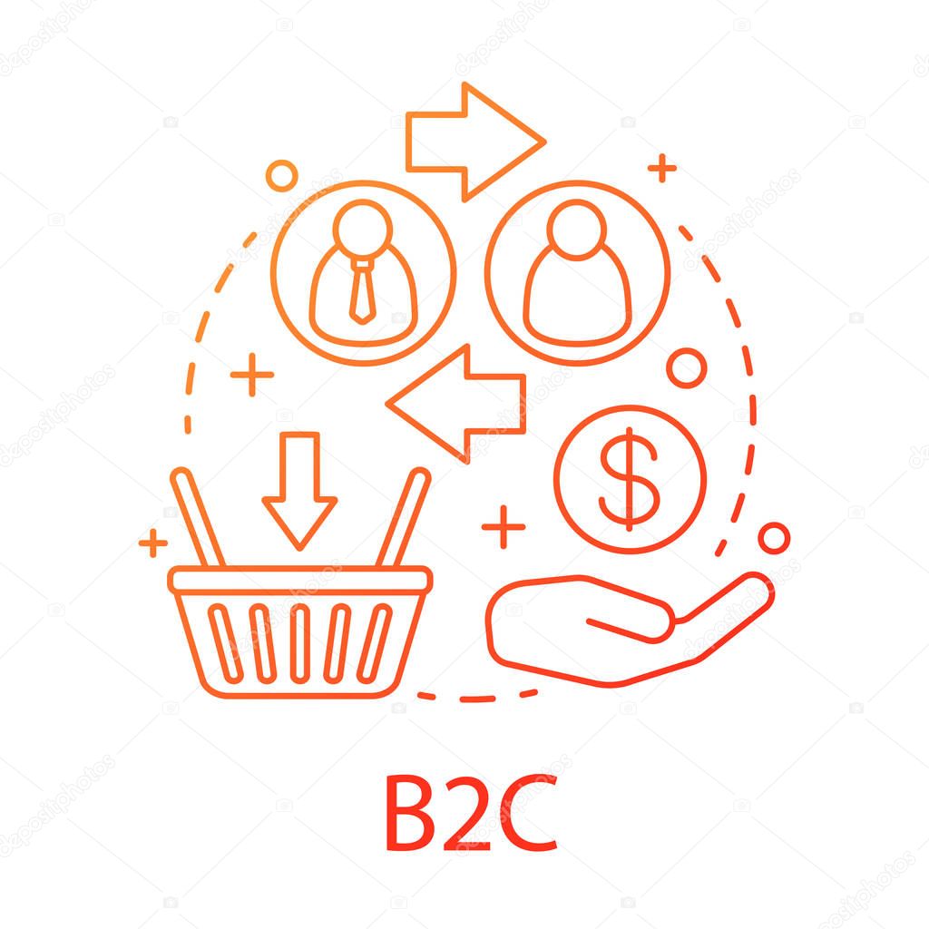 B2C concept icon