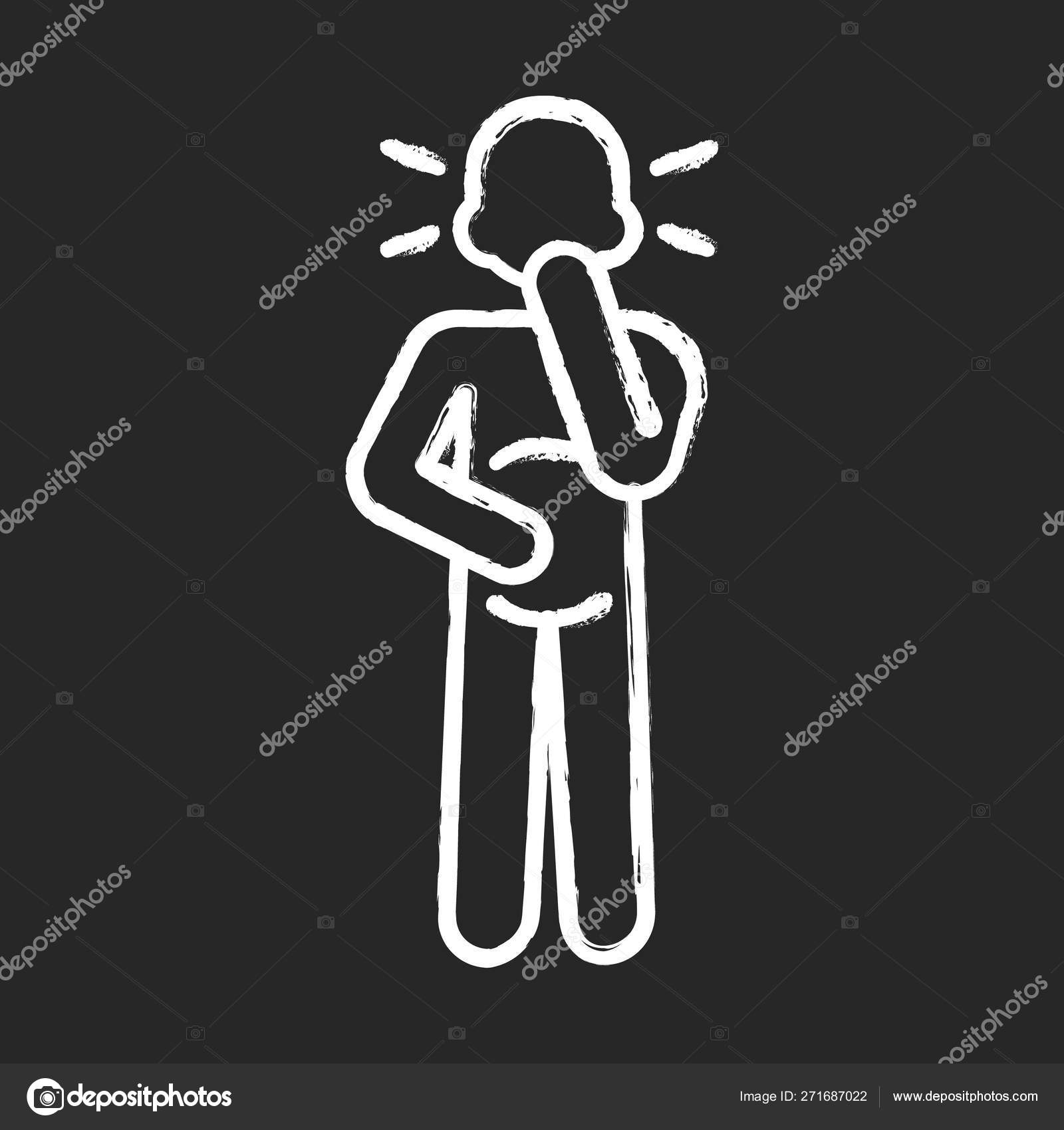 Nausea chalk icon — Stock Vector © bsd #271687022 Nausea chalk icon — Stock Vector © bsd #271687022