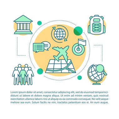 Dünya makale sayfası vektör şablonu keşfedin