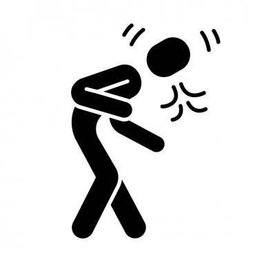 Öksürük, hapşırma glyph simgesi