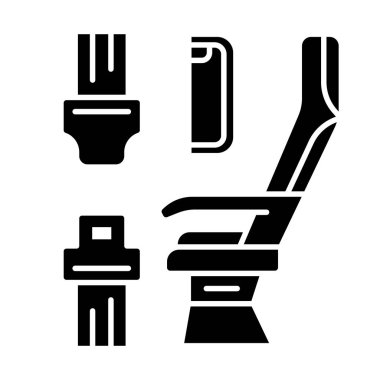 Emniyet kemeri glyph simgesi