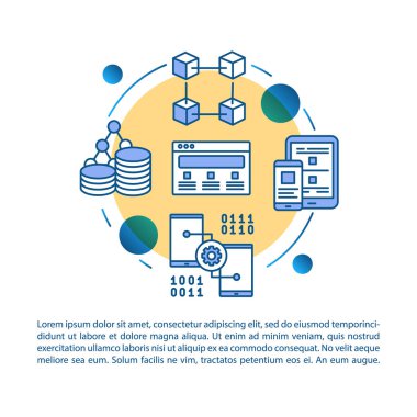 Çapraz platform uygulaması test makale sayfa vektör şablonu