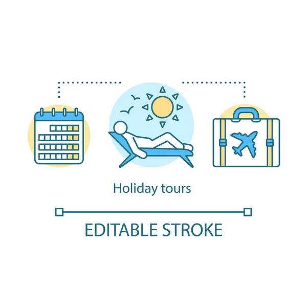 Holiday tours concept icon — Stock Vector