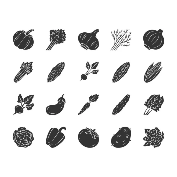 Vegetables glyph icon — Stock Vector