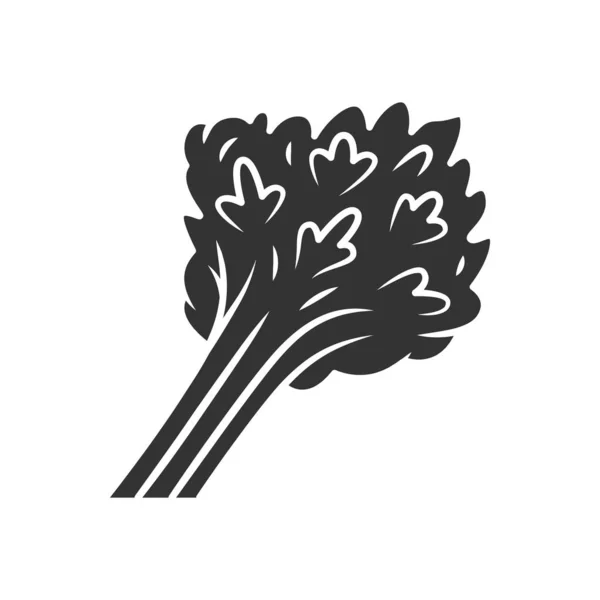 Glyphe de persil icône — Image vectorielle