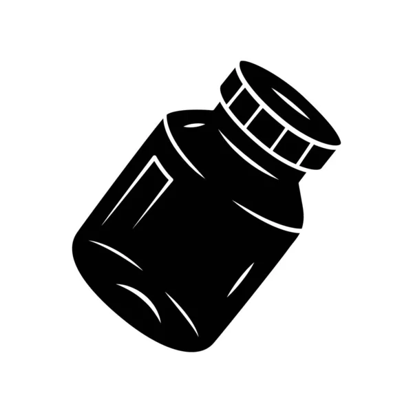 Hervulbare Spice jar glyph pictogram — Stockvector