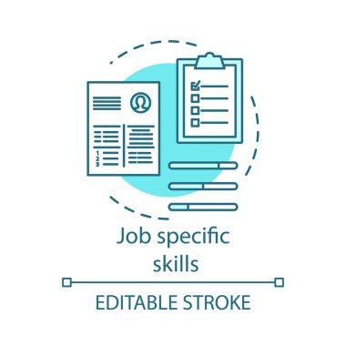 İşe özel turkuaz becerileri kavram simgesi