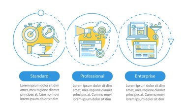 Crm abonelik vektör bilgi grafiği şablonu