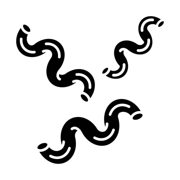 Cavatappi glyph icoon — Stockvector