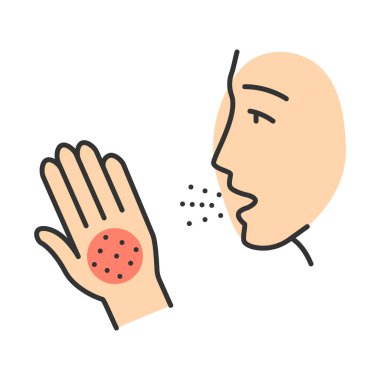 Allergy symptoms color icon clipart