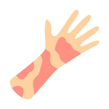 Kontakt Dermatit düz tasarım uzun gölge renk simgesi