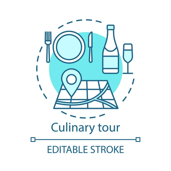 Ícone de conceito de tour culinário —  Vetores de Stock