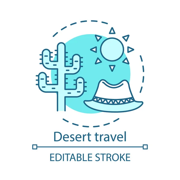 Desert travel concept icon — Stock Vector