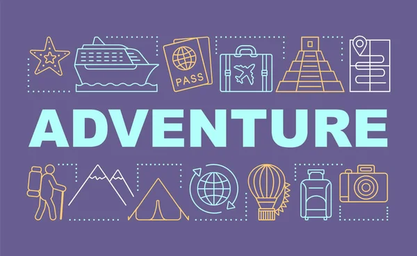 Adventure woord concepten banner — Stockvector