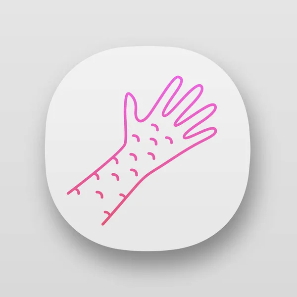 Kožní vyrážka, ikona aplikace — Stockový vektor