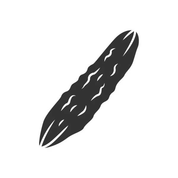 Glyphe de concombre icône — Image vectorielle