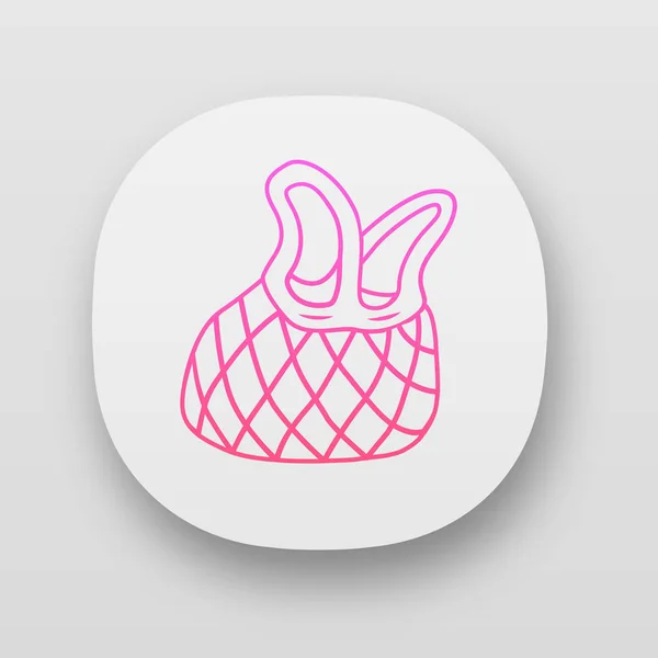 Mesh marché sac app icône — Image vectorielle