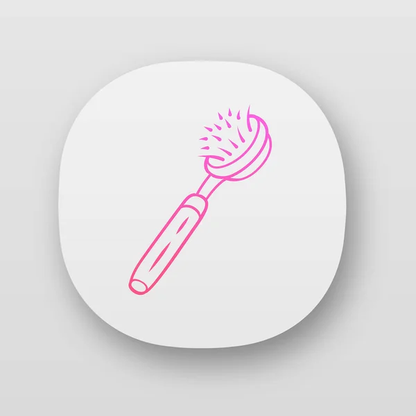 Natural dish brush app icon — Stock Vector