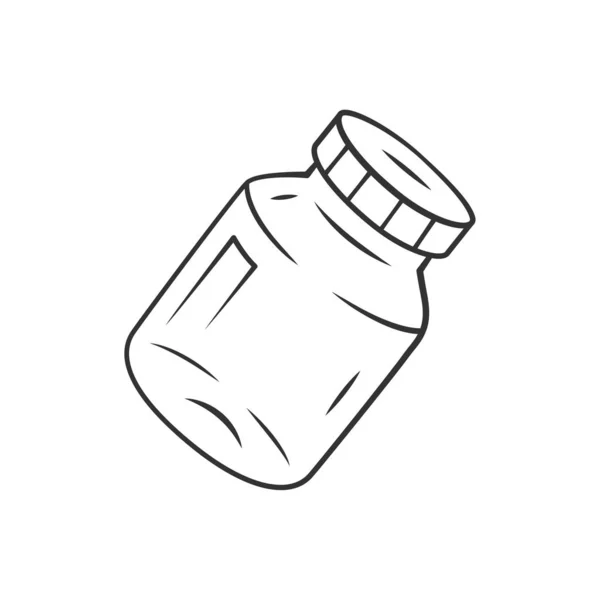 Navulbare Spice jar lineair icoon — Stockvector