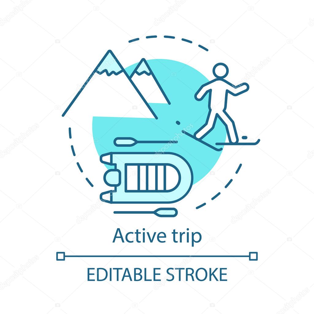 Active trip concept icon