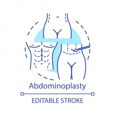 Abdominoplasti kavramı simgesi
