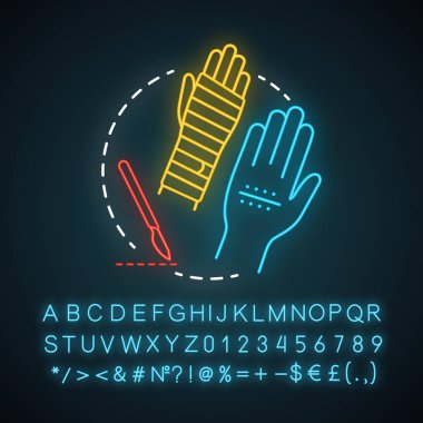 El cerrahisi Neon ışık simgesi