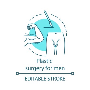 Erkekler için plastik cerrahi kavramı simgesi