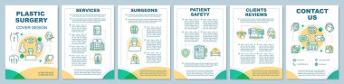 Plastik cerrahi bilgi broşürü şablon düzeni