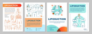 Liposuction brochure template layout clipart
