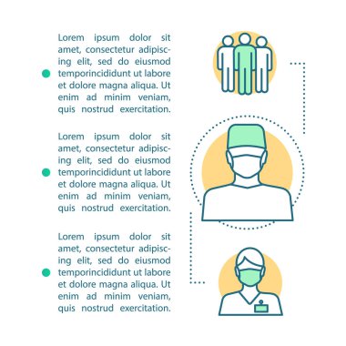 Hekim makale sayfası vektör şablonu