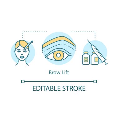 Brow kaldırma kavramı simgesi
