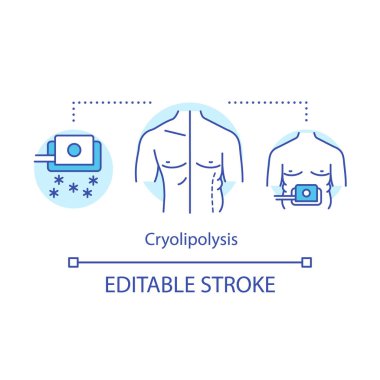 Cryolipolysis concept icon clipart