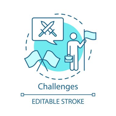 Turkuaz kavramı simgesi zorluklar. Gol başarı, başarı, savaş tabak