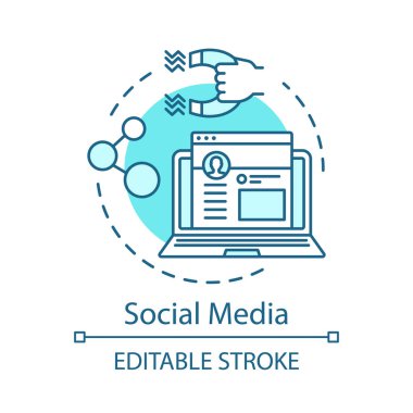 Sosyal medya turkuaz kavramı simgesi. İnsanlar bağlantı, paylaşım mesajlar, pilavcı