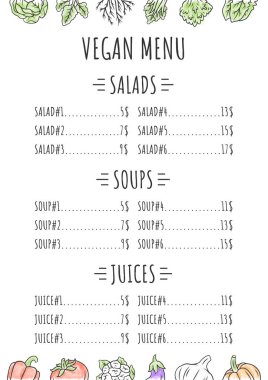 Vejetaryen Menü şablonun