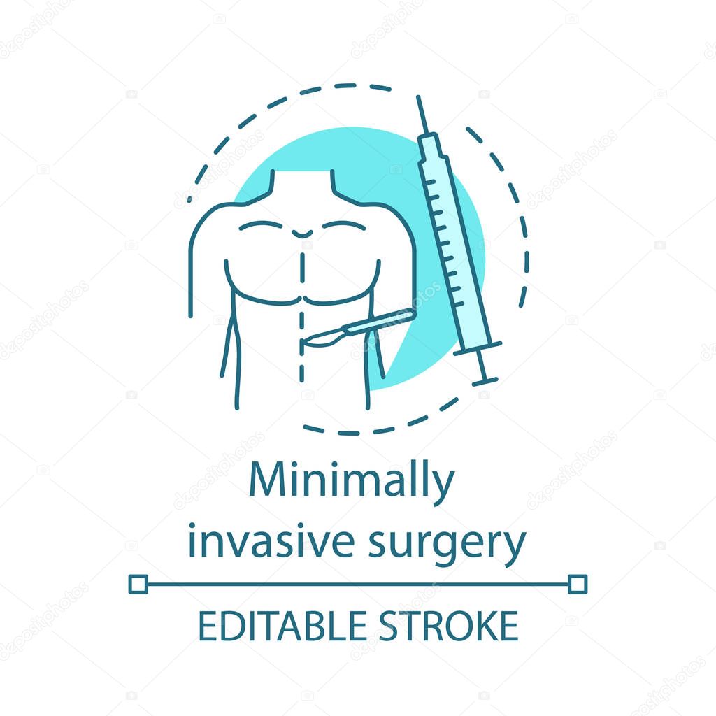 Minimally invasive surgery concept icon